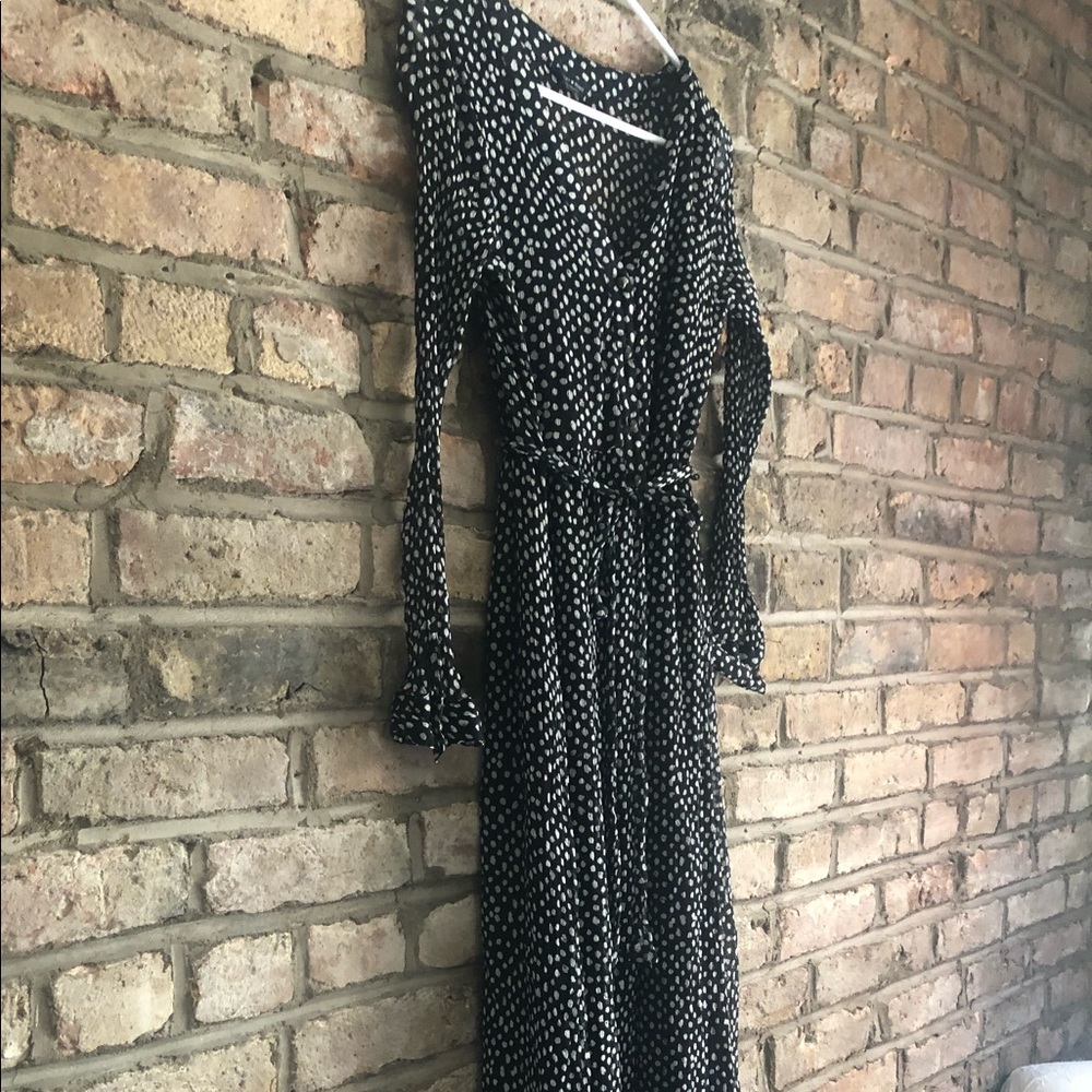Polka dot maxi dress